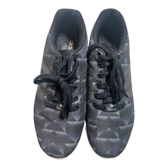 adidas Originals ZX Flux Sneakers in Black Print White Men's Size 6.5 - Picture 6 of 11